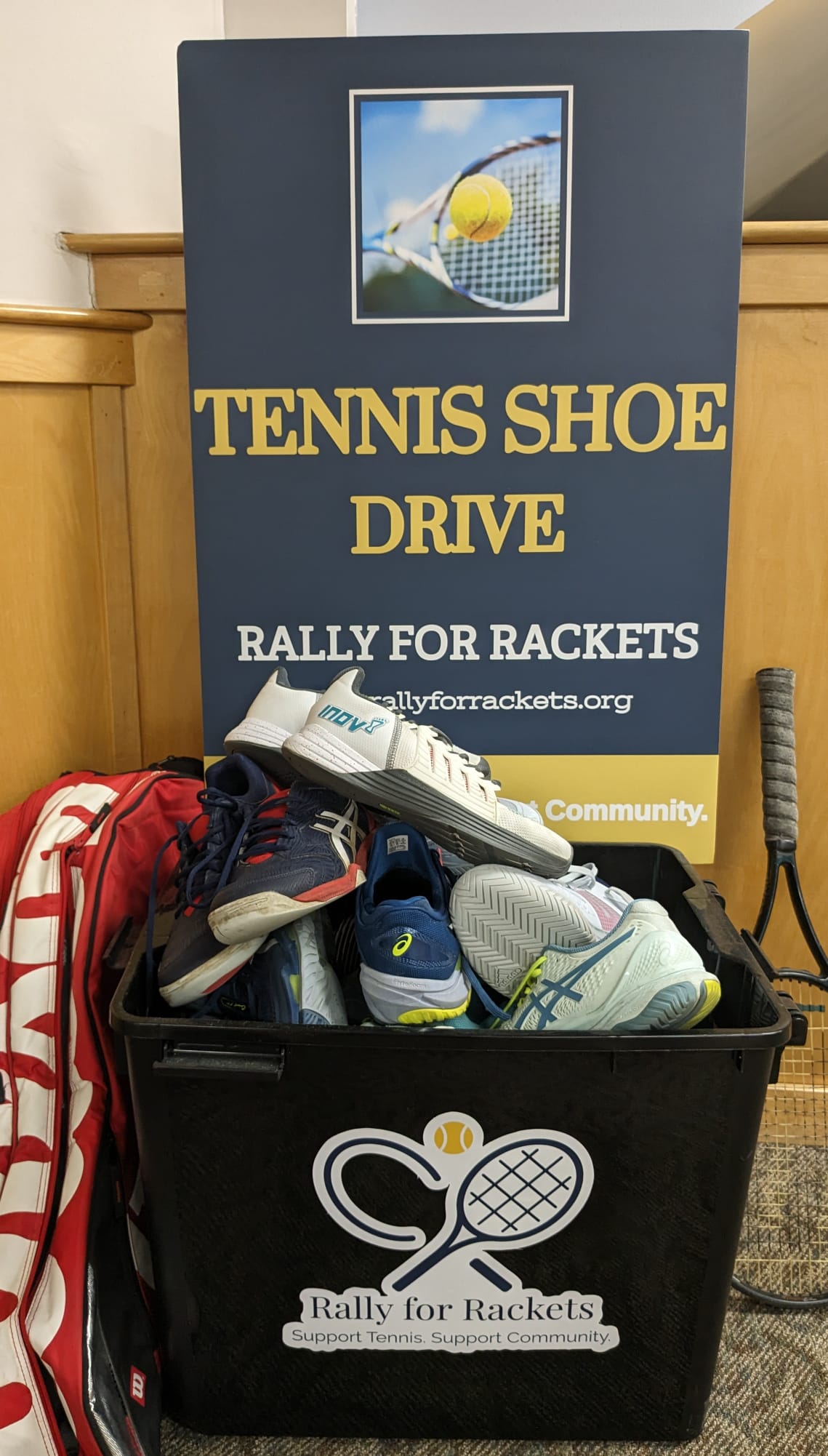 Winter tennis shoe drive at Thoreau (January 2025)